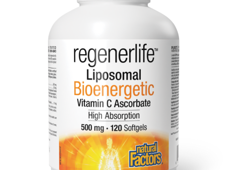 [Jan Flyer Sale!!!] Natural Factors RegenerLife Liposomal Vitamin C 500mg 120 Softgels Discount