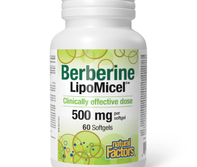 [Jan Flyer Sale!!!] Natural Factors Berberine LipoMicel 60 Softgels on Sale