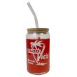 TROPICAL TUMBLER CAN (WITH LID AND STRAW) Hot on Sale