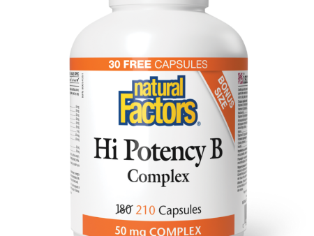 [Jan Flyer Sale!!!] Natural Factors Hi Potency B Complex 50 mg Complex 210 Capsules Supply