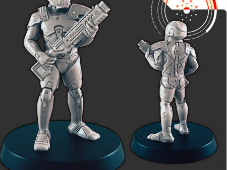 Resin 28mm Miniature - SciFi - Marine Supply