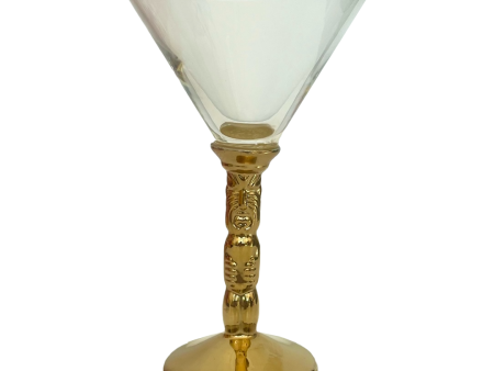 TIKI STEM COCKTAIL GLASS GOLD Discount