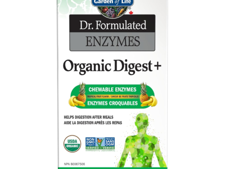 Garden of Life Dr. Formulated Enzymes Organic Digest 90 Chewable Tablets Fashion