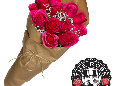 12 Stem Pink Rose Bouquet on Sale