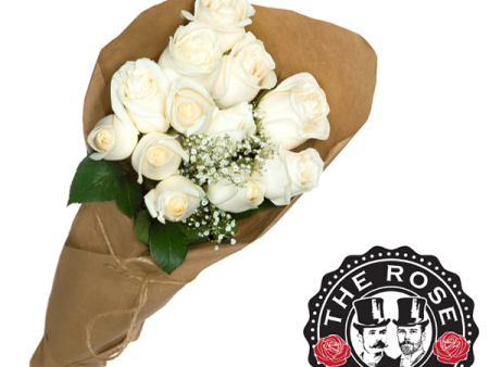 12 Stem White Rose Bouquet Online Hot Sale