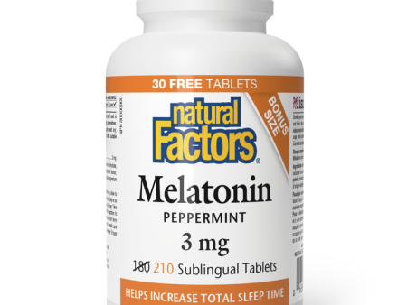 Natural Factors Melatonin 3mg Sublingual 210 Tablets For Discount