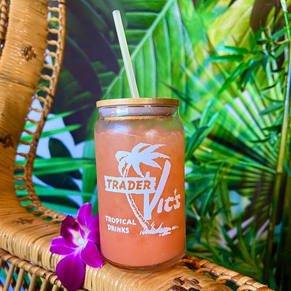 TROPICAL TUMBLER CAN (WITH LID AND STRAW) Hot on Sale