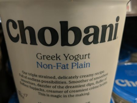 Chobani Non Fat Plain Greek Yogurt (Large) Online