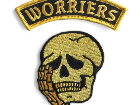 Worriers Anxiety Club Patch Set - GOLD MINI VERSION Fashion