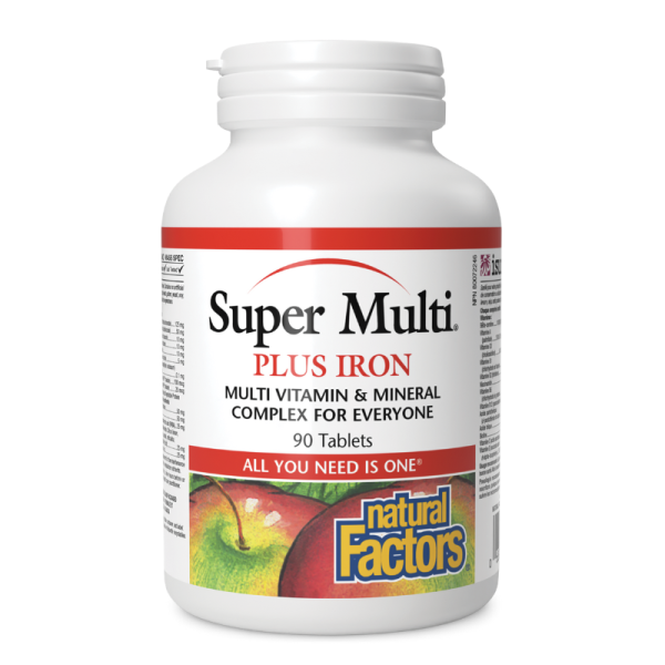 Natural Factors Super Multi® Plus Iron 90 Tablets Online Sale