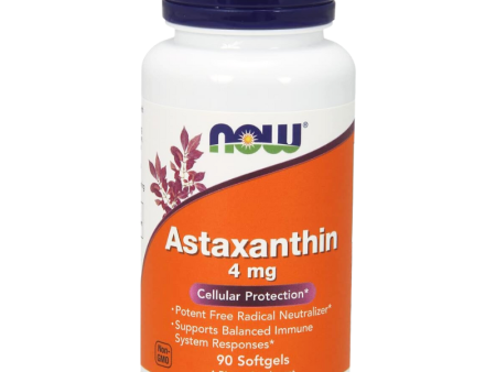 Now Astaxanthin 4mg 90 Softgels on Sale