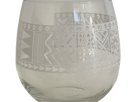 TAPA PATTERN WINE GLASSES 17 OZ. Cheap