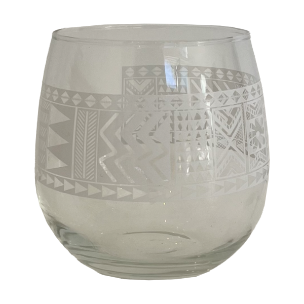 TAPA PATTERN WINE GLASSES 17 OZ. Cheap