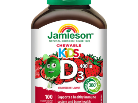 [43% OFF] Jamieson Vitamin D for Kids Strawberry Chews 100 Tabs Online now