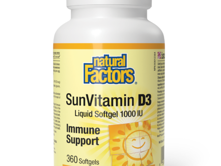 [Jan Flyer Sale!!! Save $3!!!] Natural Factors Vitamin D3 1000 IU 360 Softgels Online Hot Sale