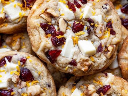 *Brown Butter-White Chocolate, with Cranberry, Walnuts, and Mandarin Orange Cookie. For Discount