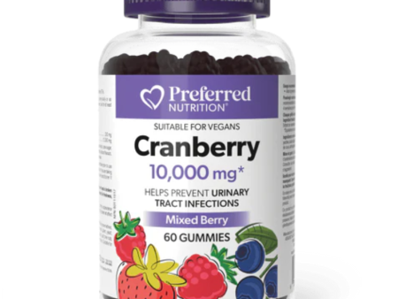 [10% OFF] Preferred Nutrition Cranberry 10,000mg 60 Gummies Online now