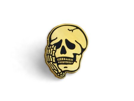 Worriers Anxiety Club Skull - Pin For Sale