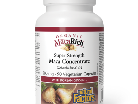 Natural Factors Organic MacaRich® Super Strength Maca Concentrate 500 mg 90 VCapsules For Cheap