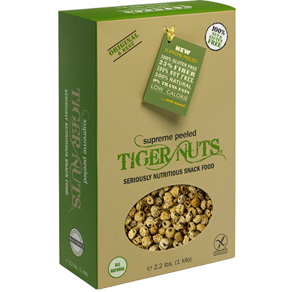 Supreme Peeled Tiger Nuts in 1 Kilo box (2.2 lbs.) Cheap