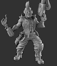 Resin 28mm Miniature - Post Apocalypse - Mad Mike Fashion