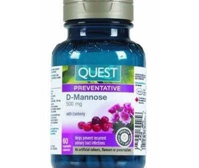 Quest D-Mannose with Cranberry 500 mg 60 Capsules Discount