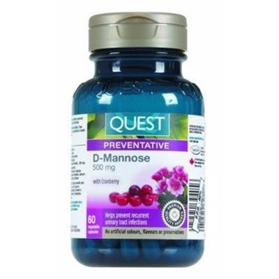 Quest D-Mannose with Cranberry 500 mg 60 Capsules Discount