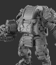 Resin 28mm Miniature - Post Apocalypse - Big Bertha Battlesuit Online