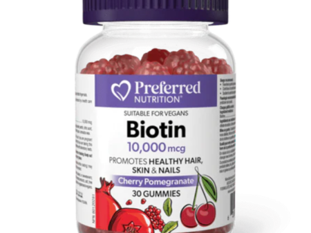 [Jan Flyer Sale!!!] Preferred Nutrition Biotin 10,000mcg 30 Gummies Fashion