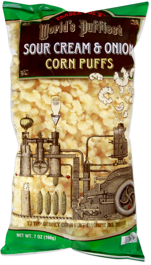 Trader Joe s World s Puffiest Corn Puffs, Sour Cream & Onion, 198g Online now